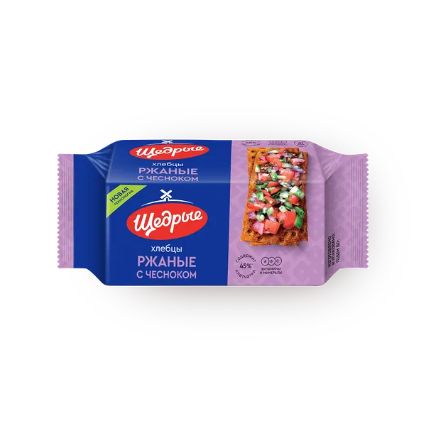Хлебцы ржаные «Щедрые» с чесноком