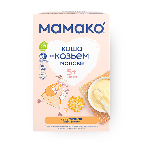 Каша на козьем молоке кукурузная «Мамако» с пребиотиками с 5 месяцев