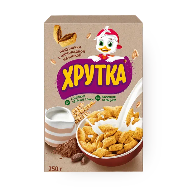 Подушечки шоколадные «Хрутка» с цельными злаками