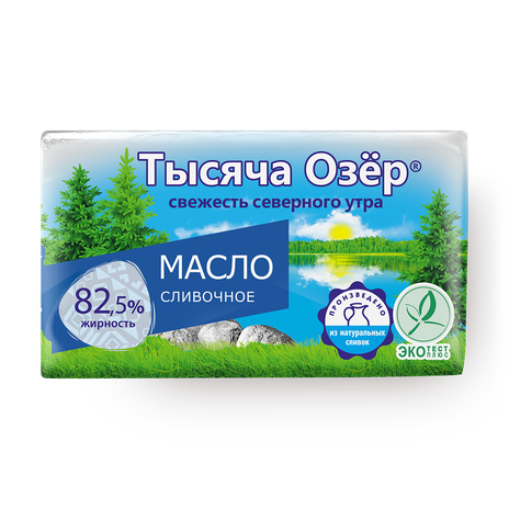 Масло сливочное 82,5% «Тысяча озёр»