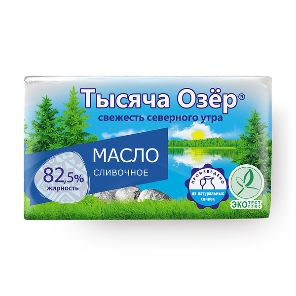 Масло сливочное 82,5% «Тысяча озёр»
