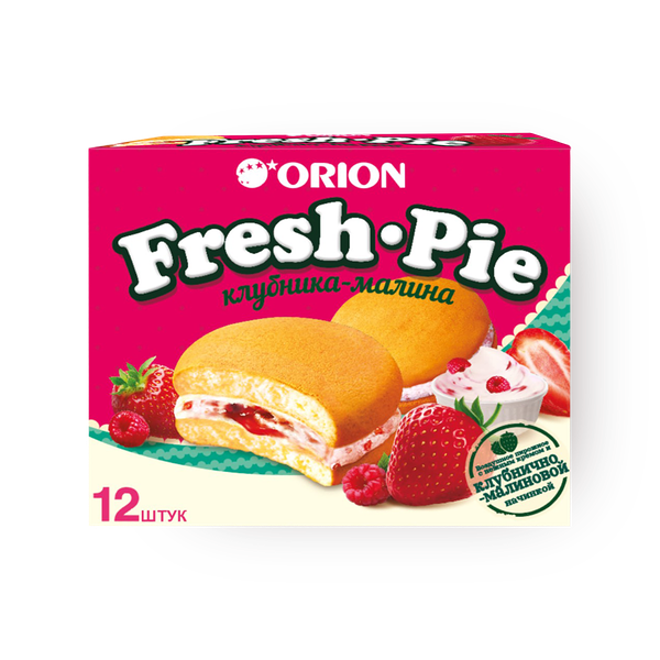 Пирожное Fresh Pie Orion с клубнично-малиновой начинкой
