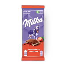 Шоколад Milka Клубни­ка со сливка­ми