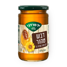 Yad Mordechai Pure honey from wildflowers in a jar
