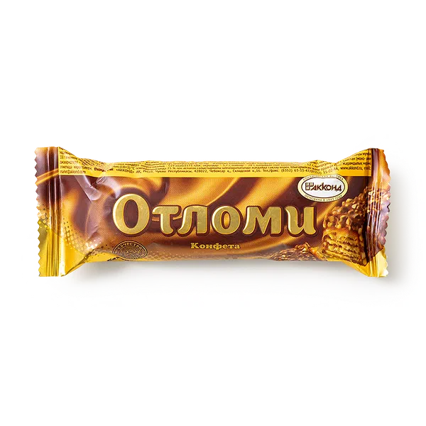 Батончики вафельные «Отломи» с кремовой начинко в шоколадной глазури