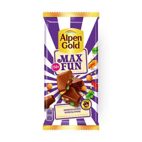Шоколад Alpen Gold Max Fun взрывной
