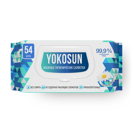 Влажные салфетки гигиенические антибактериальные YokoSun