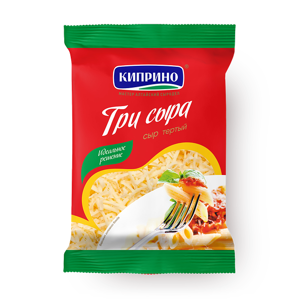 Сыр тёртый Три Сыра «Киприно» 45%