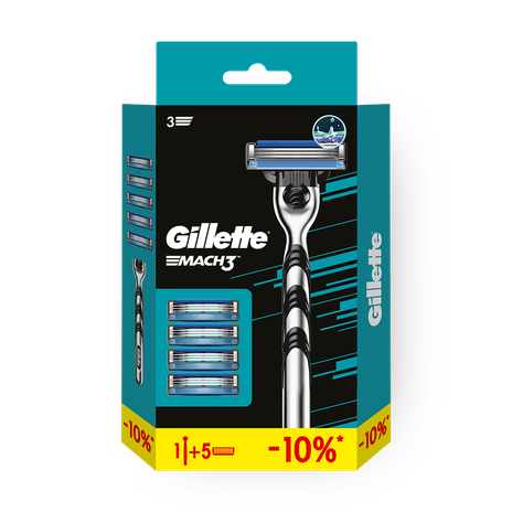 Бритва Gillette Mach3 + 5 кассет