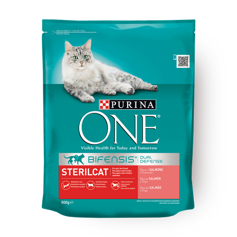 Purina ONE Salmon flavored sterilized cats food