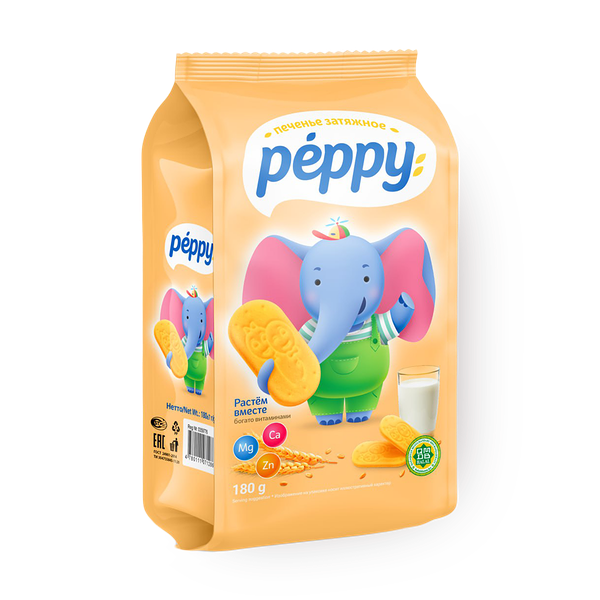 Печенье затяжное Crafers Peppy с Ca, Mg, Zn