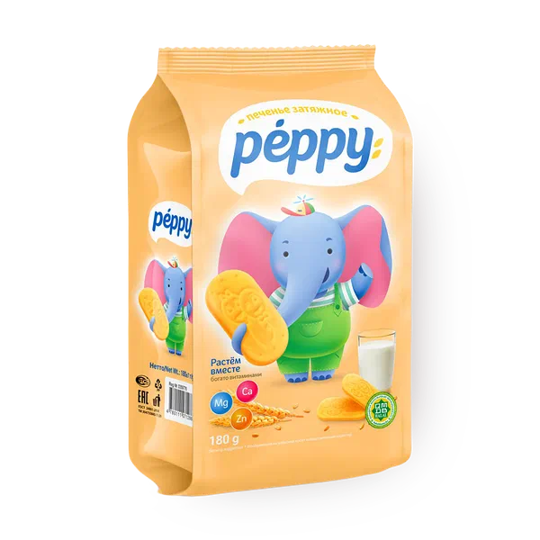 Печенье затяжное Crafers Peppy с Ca, Mg, Zn