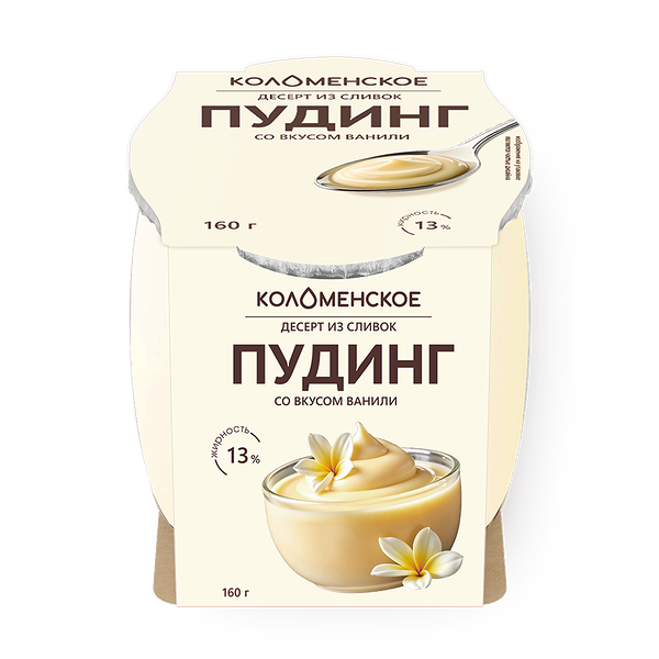 Десерт из сливок Пудинг «Коломенский» со вкусом ванили 13%