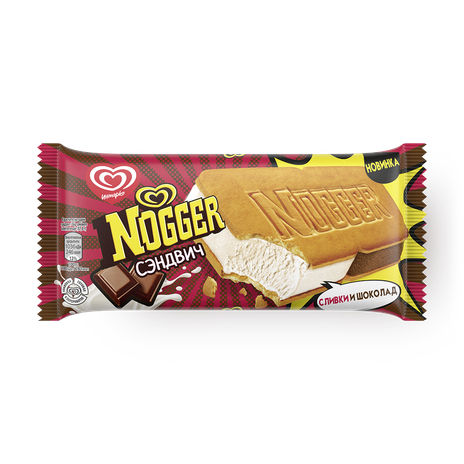 Мороженое сэндвич Nogger «Инмарко» сливки-шоколад