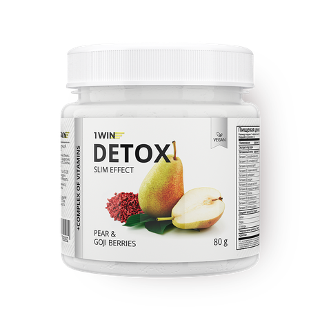 Детокс Detox Slim Effect 1Win с ягодами годжи и грушей 32 порции