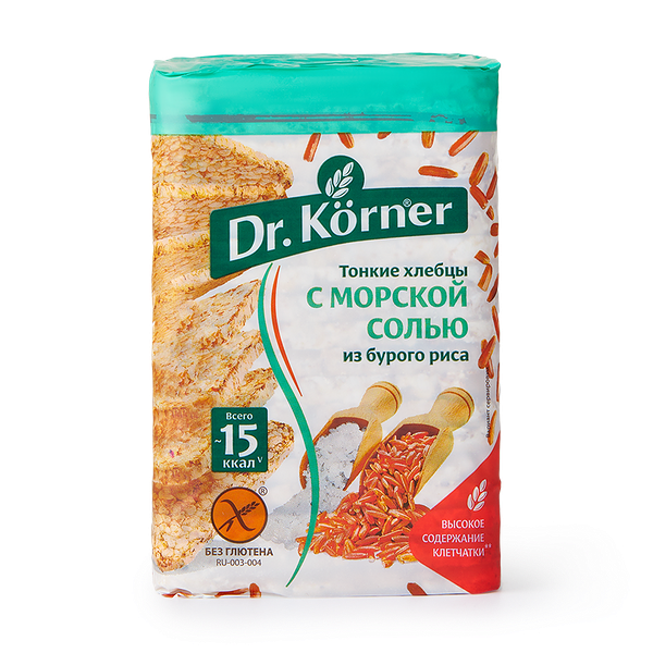 Хлебцы из бурого риса Dr.Korner с солью