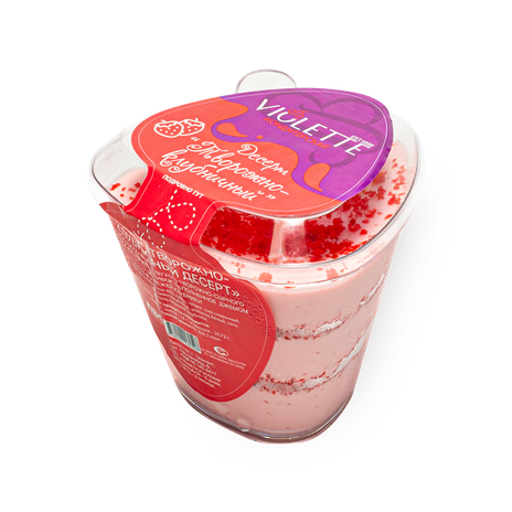 Десерт творожно-клубничный Violette Сonfecionery в стаканчике замороженный