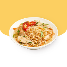 Asian spicy noodle chicken salad