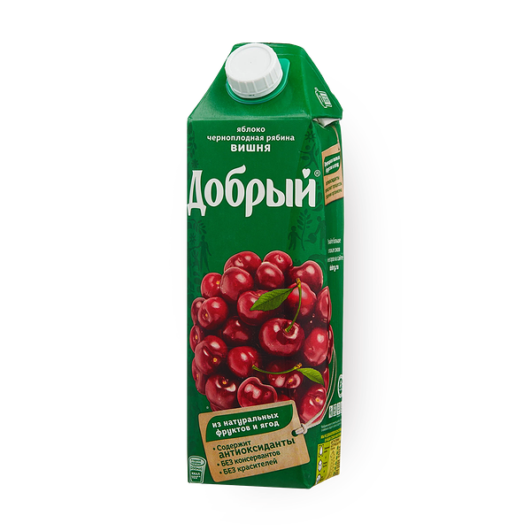 Нектар из яблок, черноплодной рябины и вишни «Добрый»