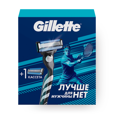Набор подарочный Gillette с бритвой Mach 3 + 1 кассета