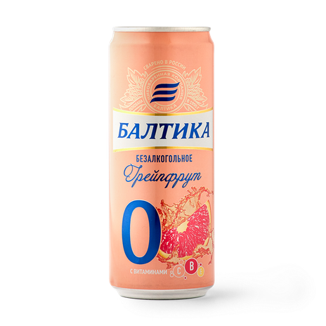 Пивной напиток безалкогольный «Балтика» №0 грейпфрут, 330 мл — купить с ...
