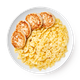 Котлеты из курицы и индейки с макаронами большая порция «Из Лавки»