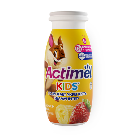 Йогурт Actimel Kids клубника-банан