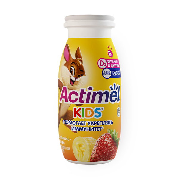 Йогурт Actimel Kids клубника-банан