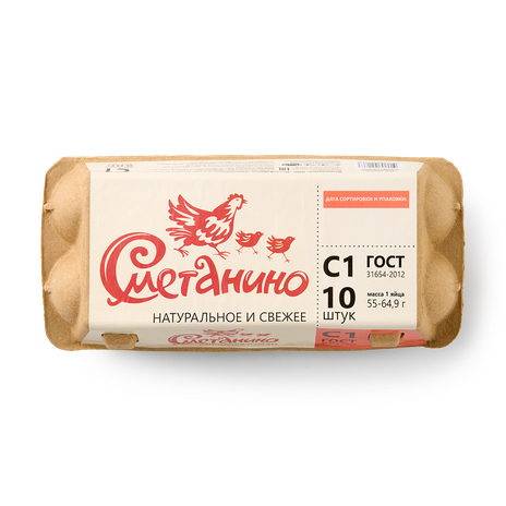 Яйцо куриное С1 «Сметанино»