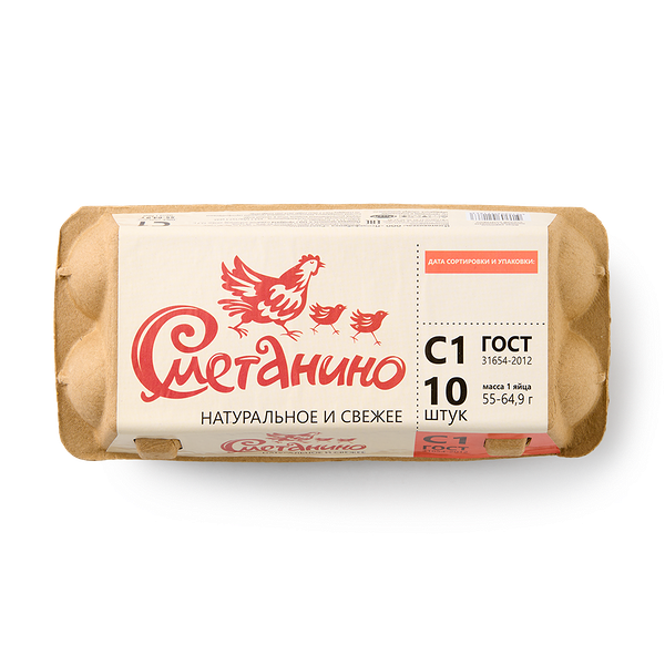 Яйцо куриное С1 «Сметанино»