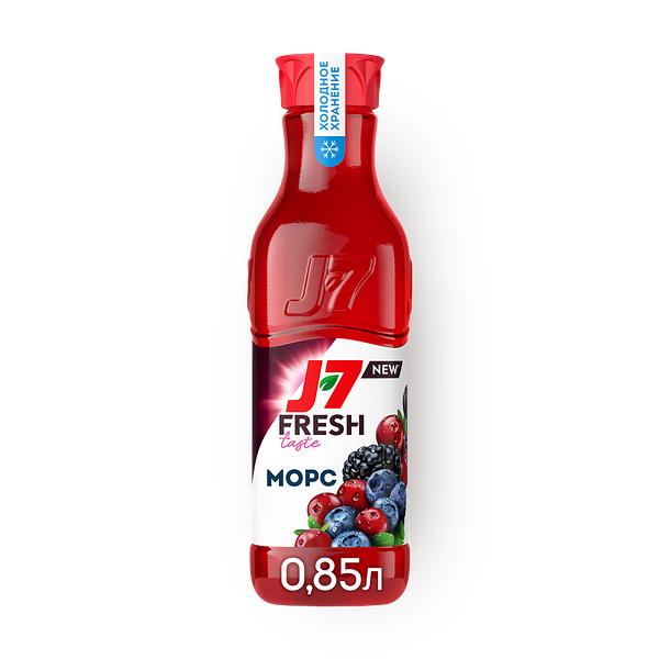 Морс из клюквы, черники, рябины и ежевики J-7 Fresh Taste