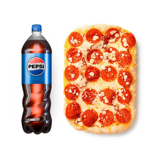 Пицца Двойная пепперони, 390 g + Напиток газированный Pepsi, 1.75 L
