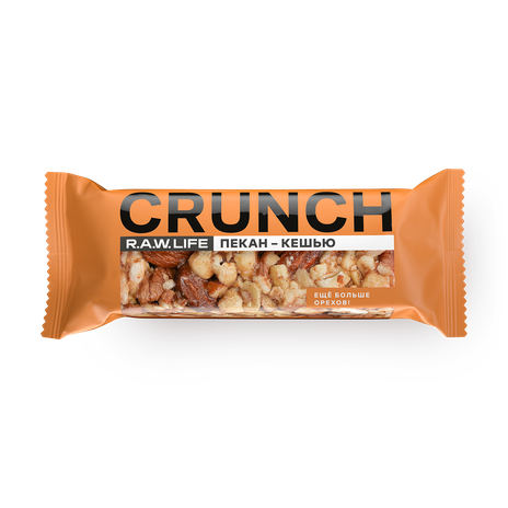 Батончик ореховый RawLife Crunch пекан-кешью