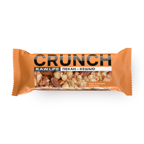 Батончик ореховый RawLife Crunch пекан-кешью