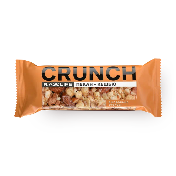 Батончик ореховый RawLife Crunch пекан-кешью