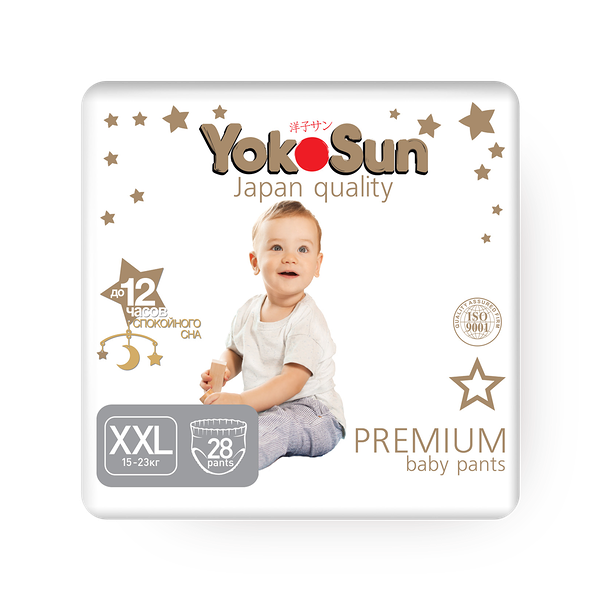 Подгузники-трусики YokoSun Premium размер XXL 15-23 кг