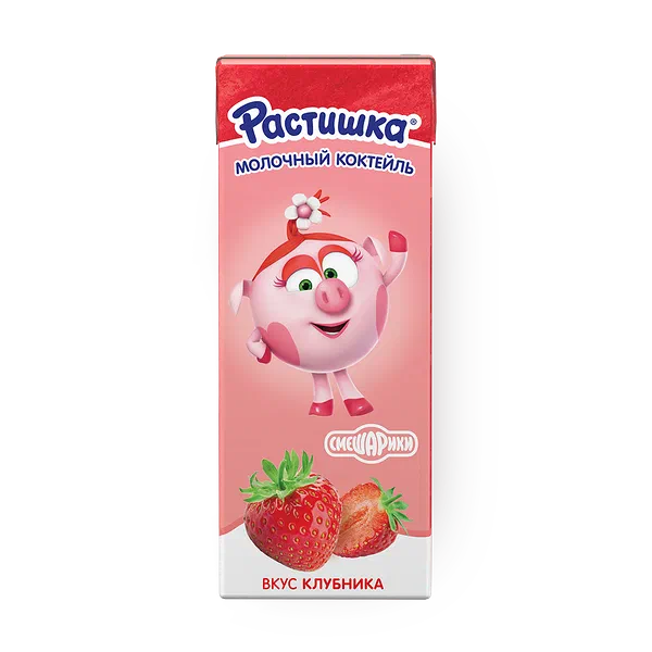 Коктейль молочный «Растишка» клубника