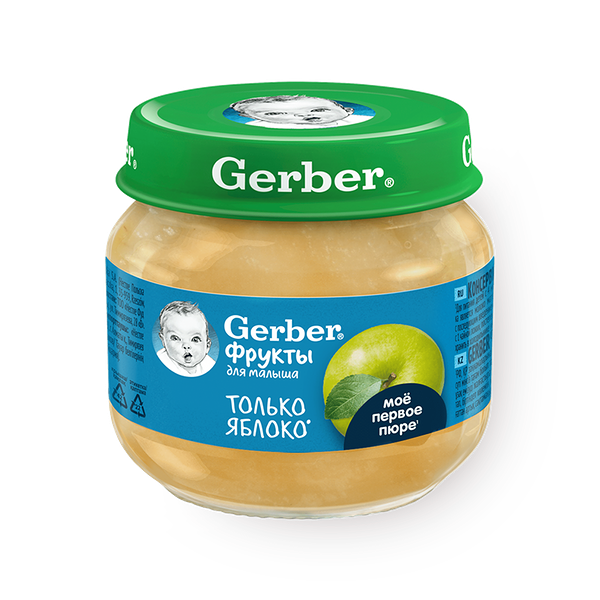 Пюре Gerber яблоко с 4 месяцев