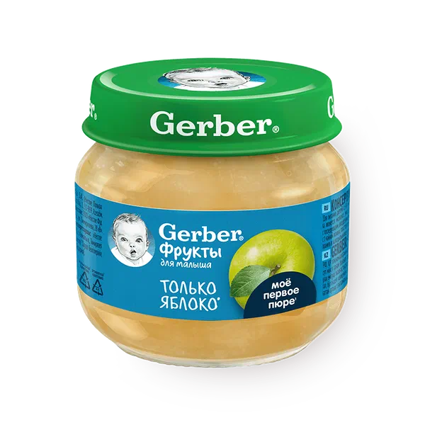 Пюре Gerber яблоко с 4 месяцев