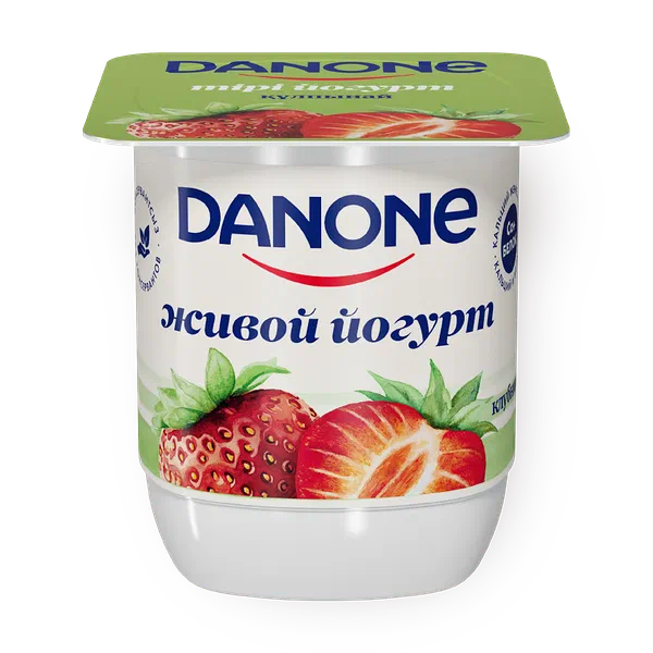 Йогурт «Данон» клубника 2,5%