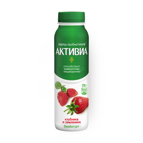 Йогурт питьевой Activia клубника-земляника
