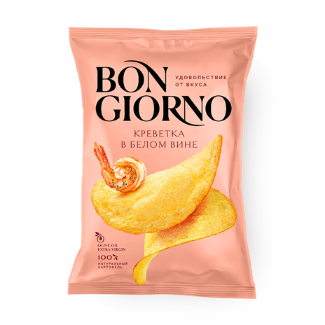 Чипсы Bon Giorno креветка в белом вине