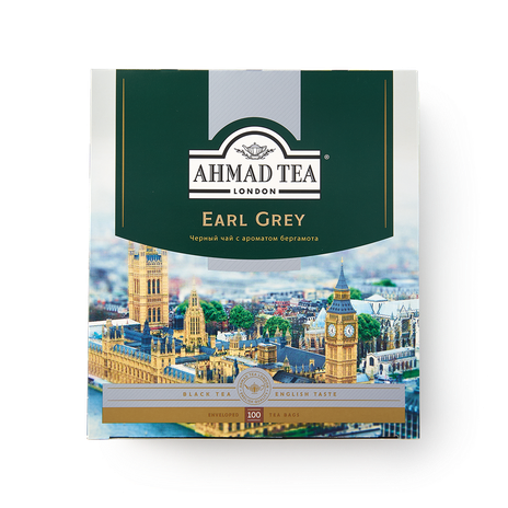 Чай чёрный Earl Grey Ahmad Tea с ароматом бергамота в пакетиках