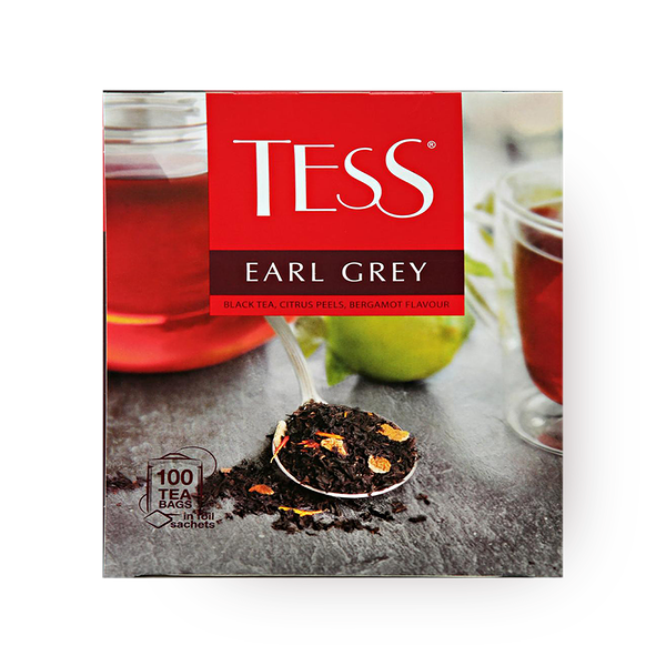 Чай чёрный Tess Earl Grey c ароматом бергамота в пакетиках