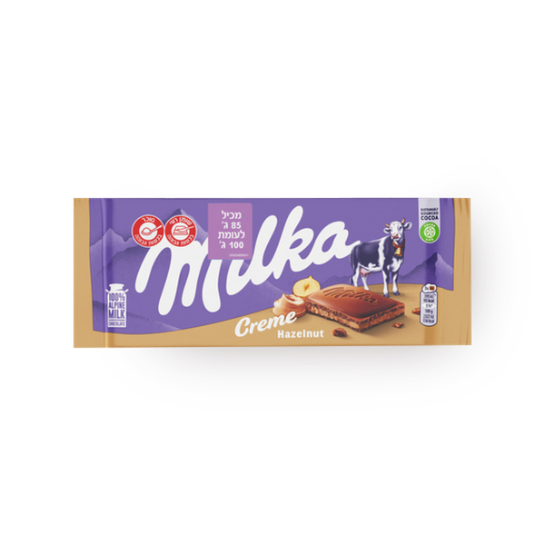 Milka milk chocolate with nut cream