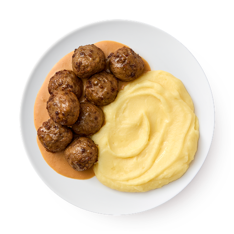 Митболы с картофельным пюре «Братья Караваевы»