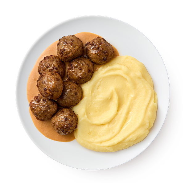 Митболы с картофельным пюре «Братья Караваевы»