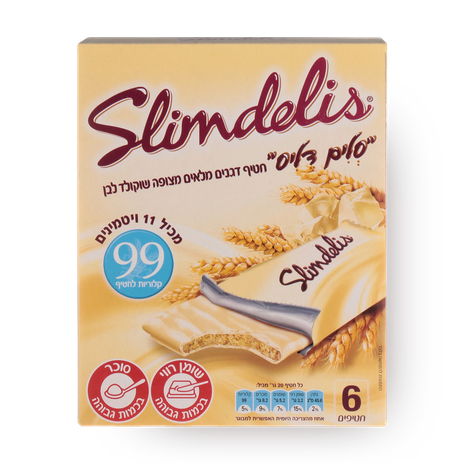 Slimdelis Cereal snack coated in white chocolate