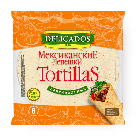 Лепешки Мексиканские Оригинальные Delicados Tortillas