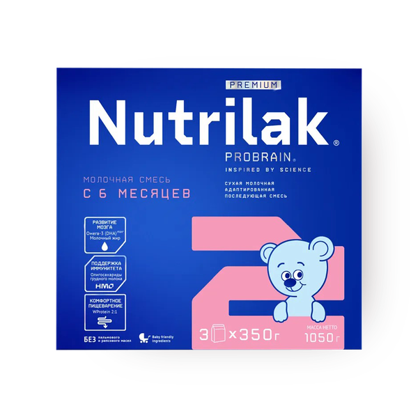 Смесь молочная сухая Premium Nutrilak 2 с 6 месяцев